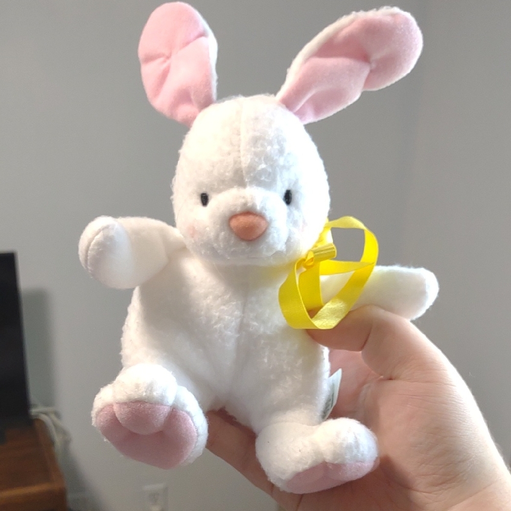 Bunny Plush with Yellow Ribbon Plush